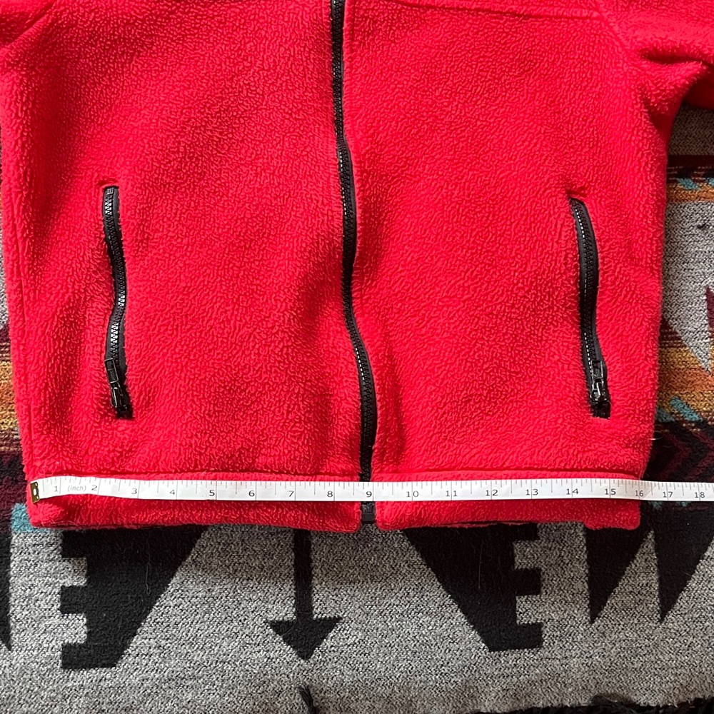 Vintage Wmns Cabela's Red Full Zip Fleece Jacket - sz M - Picture 7 of 9